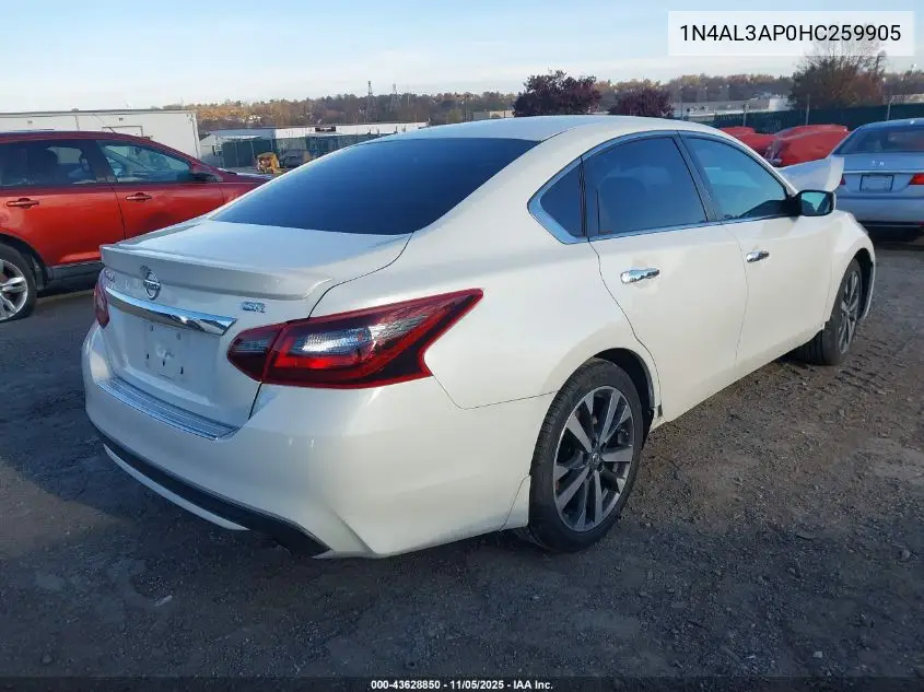 1N4AL3AP0HC259905 2017 Nissan Altima 2.5 Sr