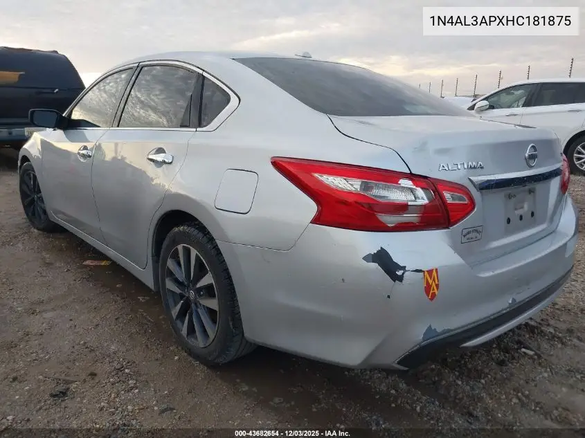 1N4AL3APXHC181875 2017 Nissan Altima 2.5 Sv