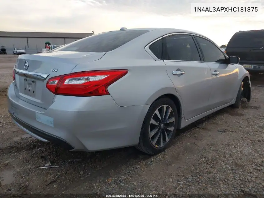 1N4AL3APXHC181875 2017 Nissan Altima 2.5 Sv