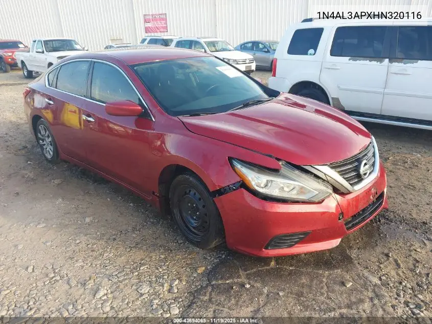 1N4AL3APXHN320116 2017 Nissan Altima 2.5 S