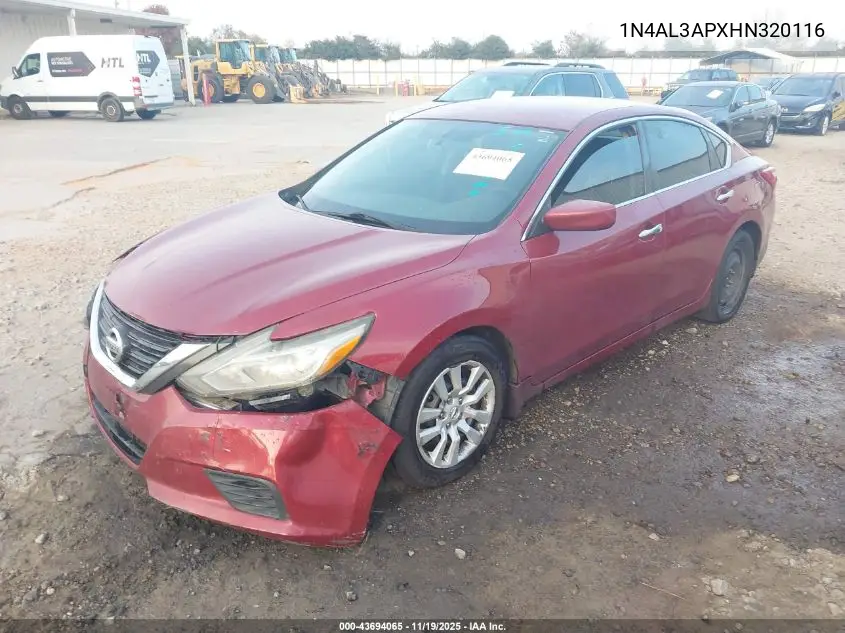 1N4AL3APXHN320116 2017 Nissan Altima 2.5 S