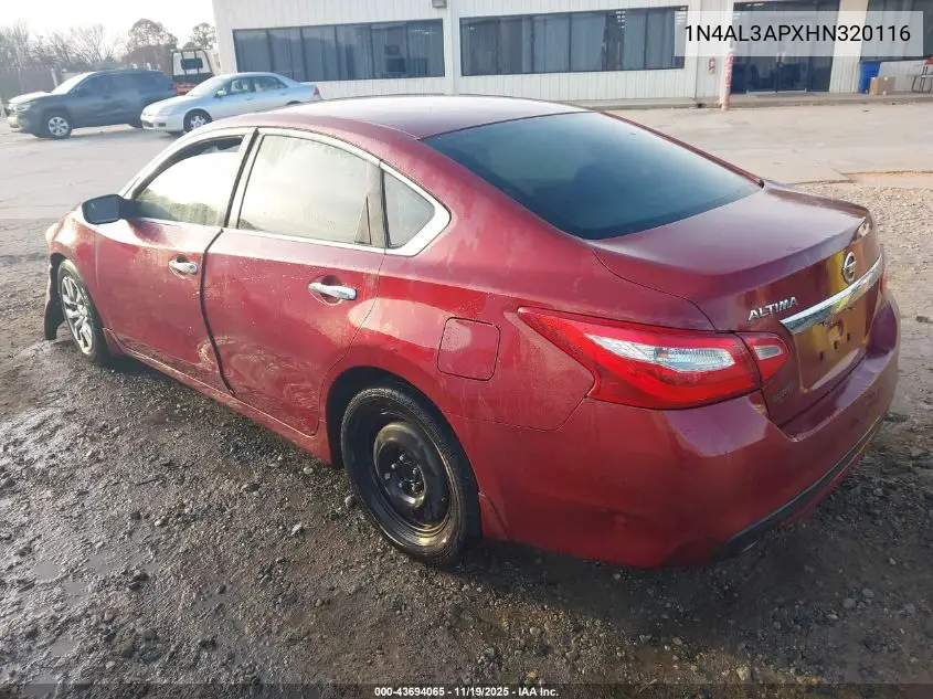1N4AL3APXHN320116 2017 Nissan Altima 2.5 S