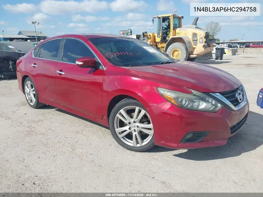 1N4BL3AP6HC294758 2017 Nissan Altima 3.5 Sl