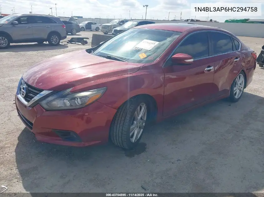 1N4BL3AP6HC294758 2017 Nissan Altima 3.5 Sl