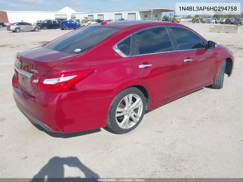 1N4BL3AP6HC294758 2017 Nissan Altima 3.5 Sl