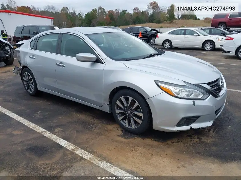 1N4AL3APXHC274993 2017 Nissan Altima 2.5 Sv