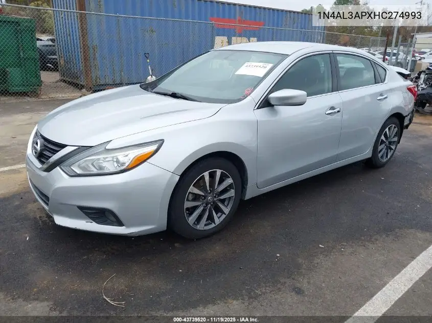 1N4AL3APXHC274993 2017 Nissan Altima 2.5 Sv