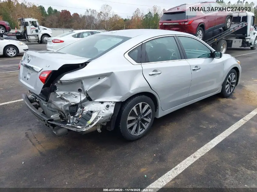 1N4AL3APXHC274993 2017 Nissan Altima 2.5 Sv