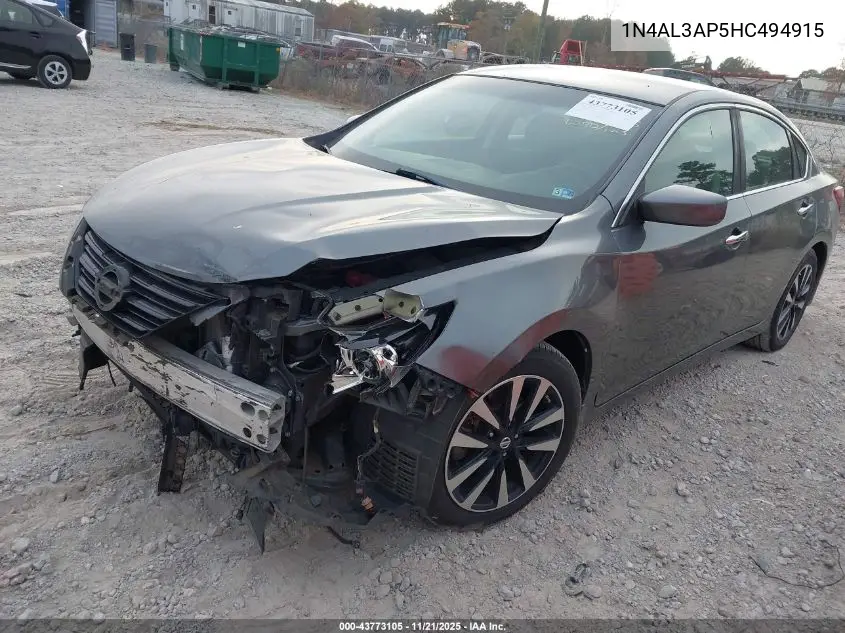 1N4AL3AP5HC494915 2017 Nissan Altima 2.5 Sv
