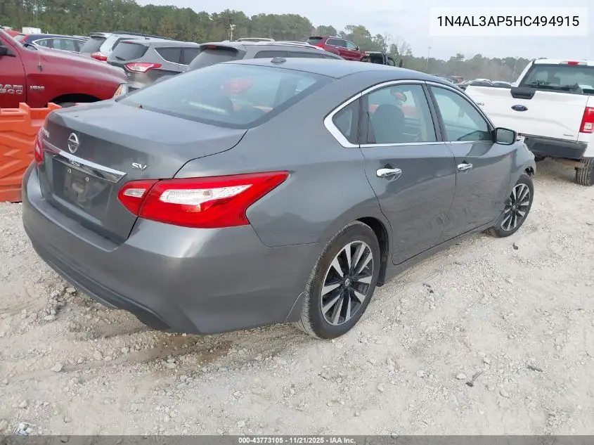 1N4AL3AP5HC494915 2017 Nissan Altima 2.5 Sv