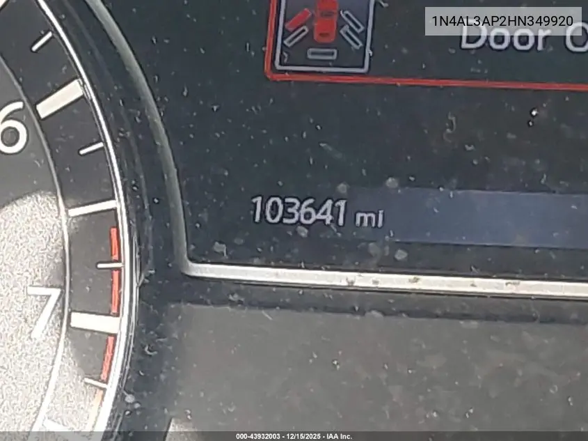 1N4AL3AP2HN349920 2017 Nissan Altima 2.5 S