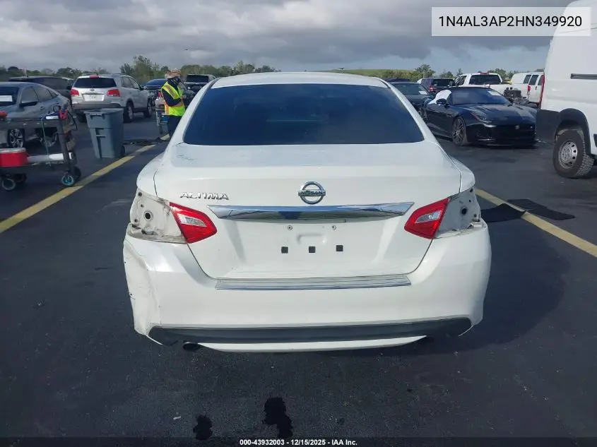 1N4AL3AP2HN349920 2017 Nissan Altima 2.5 S