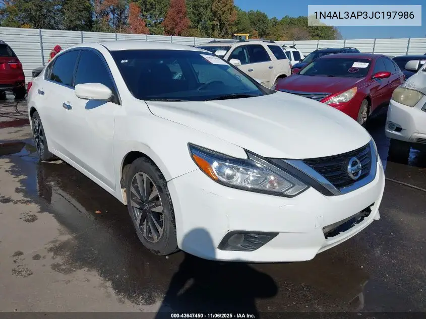 1N4AL3AP3JC197986 2018 Nissan Altima 2.5 Sv