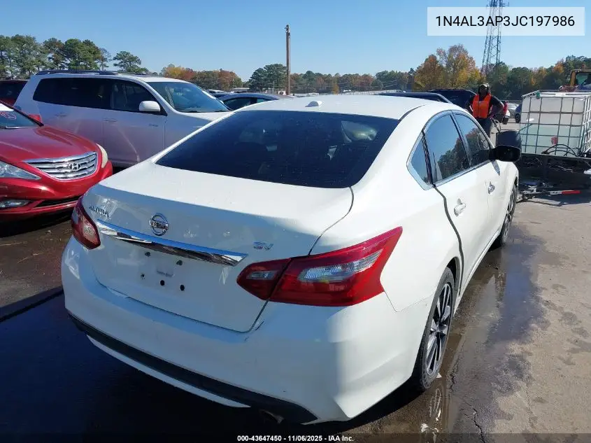 1N4AL3AP3JC197986 2018 Nissan Altima 2.5 Sv