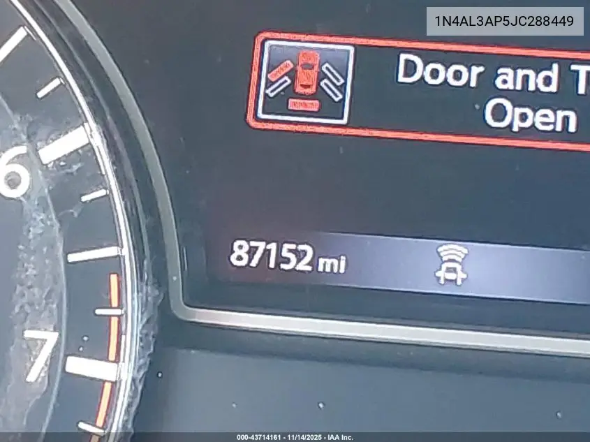 1N4AL3AP5JC288449 2018 Nissan Altima 2.5 Sr