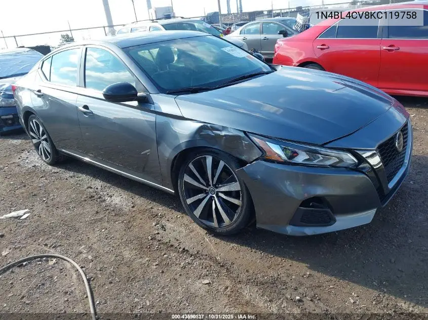 1N4BL4CV8KC119758 2019 Nissan Altima 2.5 Sr