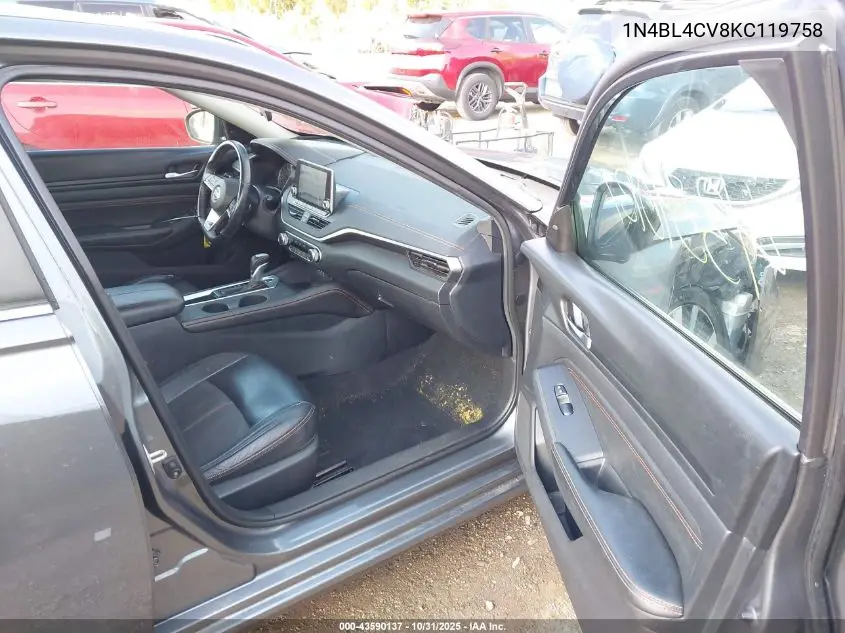 1N4BL4CV8KC119758 2019 Nissan Altima 2.5 Sr