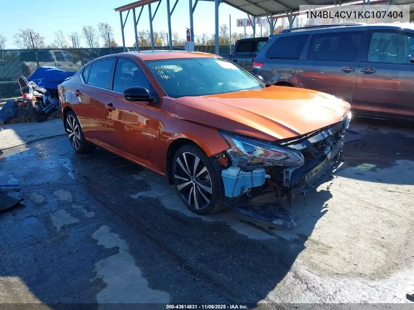 1N4BL4CV1KC107404 2019 Nissan Altima 2.5 Sr