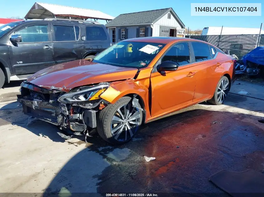 1N4BL4CV1KC107404 2019 Nissan Altima 2.5 Sr