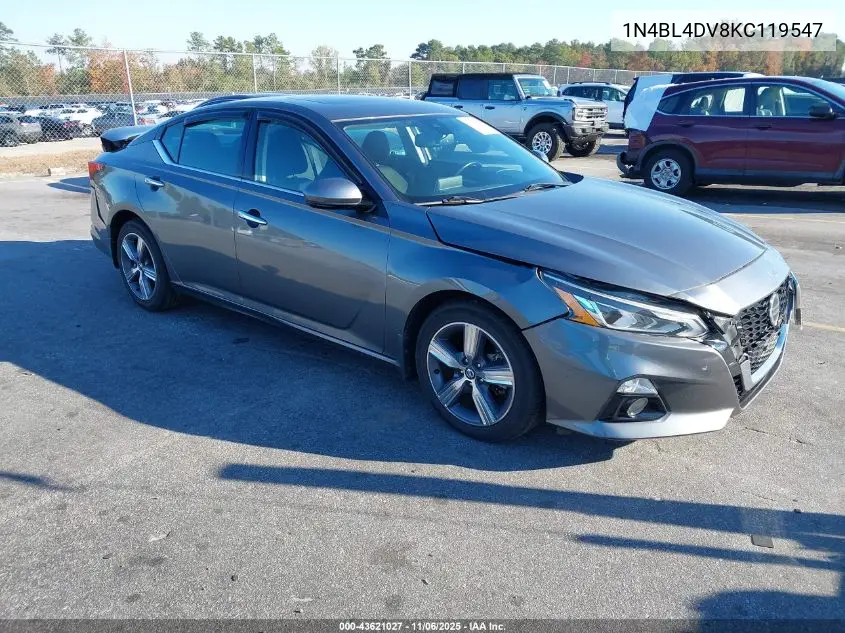 1N4BL4DV8KC119547 2019 Nissan Altima 2.5 Sv