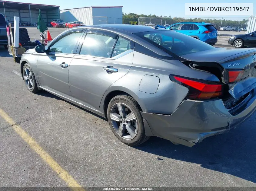 1N4BL4DV8KC119547 2019 Nissan Altima 2.5 Sv