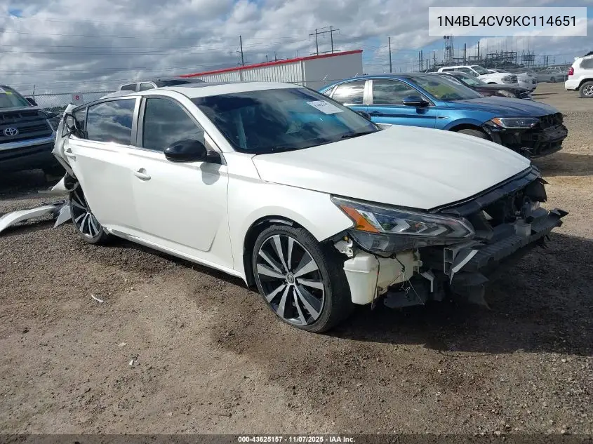 1N4BL4CV9KC114651 2019 Nissan Altima 2.5 Sr