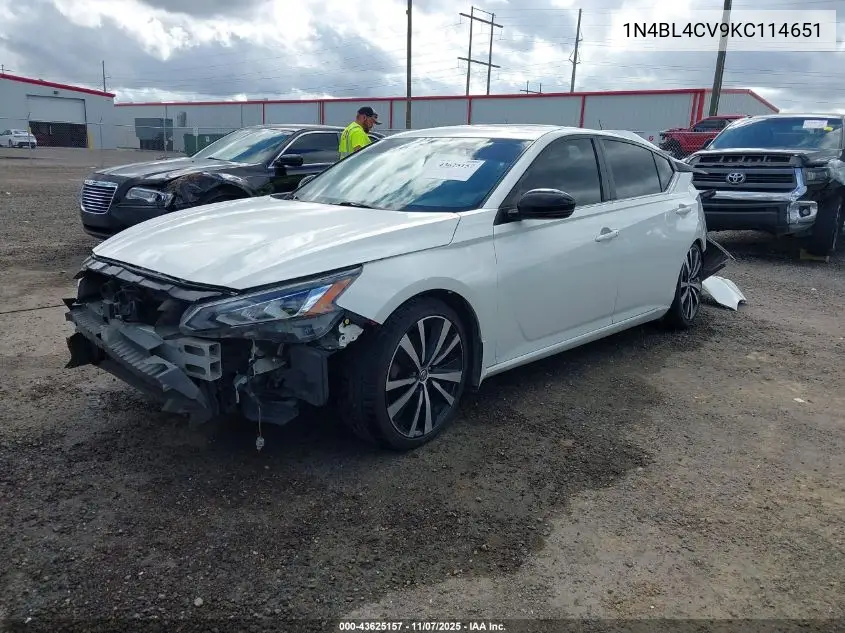 1N4BL4CV9KC114651 2019 Nissan Altima 2.5 Sr