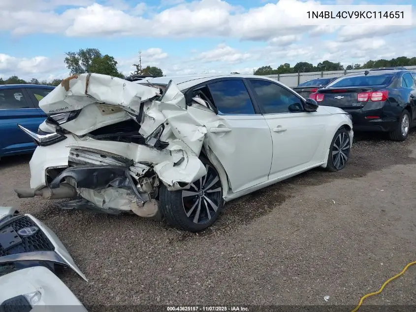 1N4BL4CV9KC114651 2019 Nissan Altima 2.5 Sr