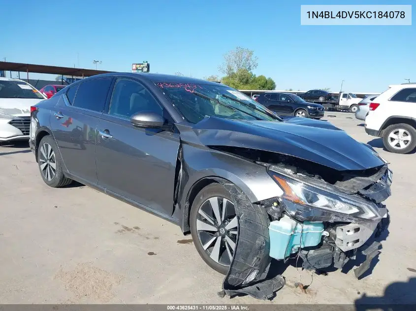 1N4BL4DV5KC184078 2019 Nissan Altima 2.5 Sv
