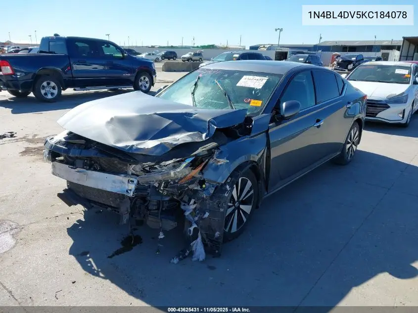 1N4BL4DV5KC184078 2019 Nissan Altima 2.5 Sv