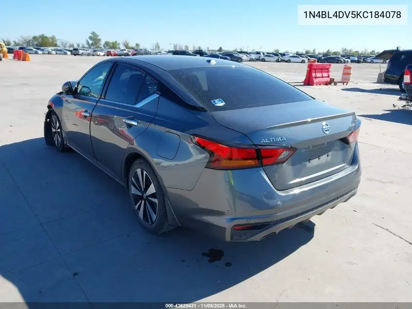 1N4BL4DV5KC184078 2019 Nissan Altima 2.5 Sv