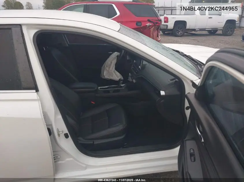 1N4BL4CV2KC244965 2019 Nissan Altima 2.5 Sr