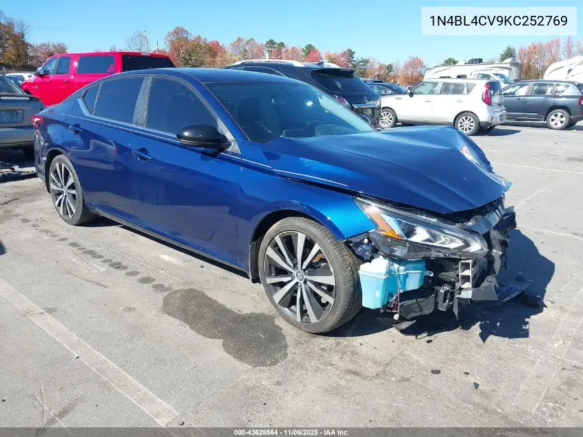 1N4BL4CV9KC252769 2019 Nissan Altima 2.5 Sr