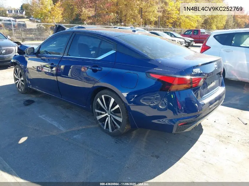 1N4BL4CV9KC252769 2019 Nissan Altima 2.5 Sr