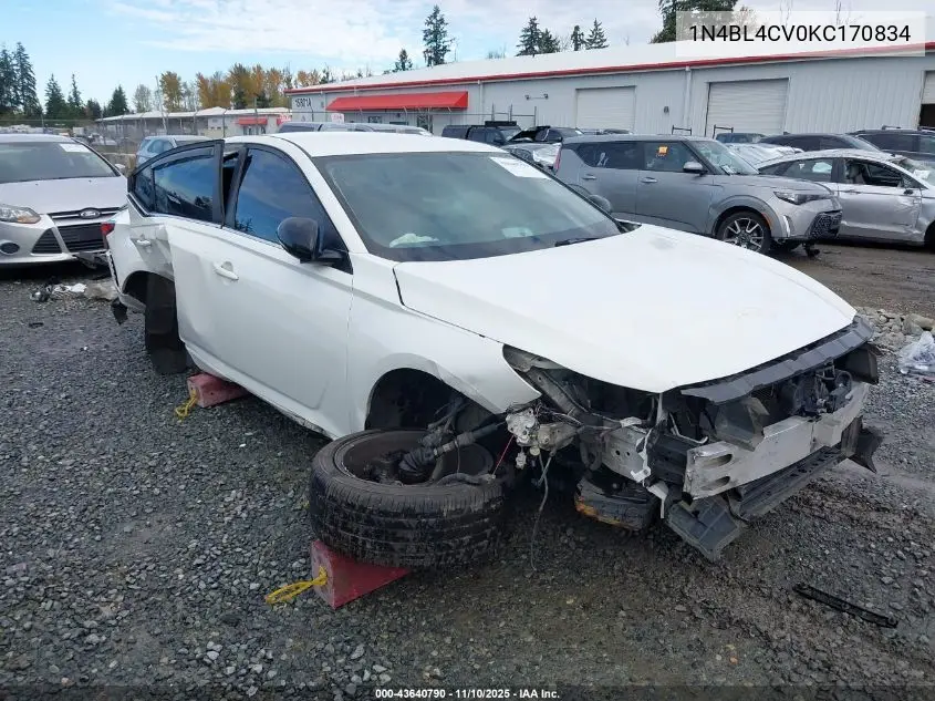 1N4BL4CV0KC170834 2019 Nissan Altima 2.5 Sr