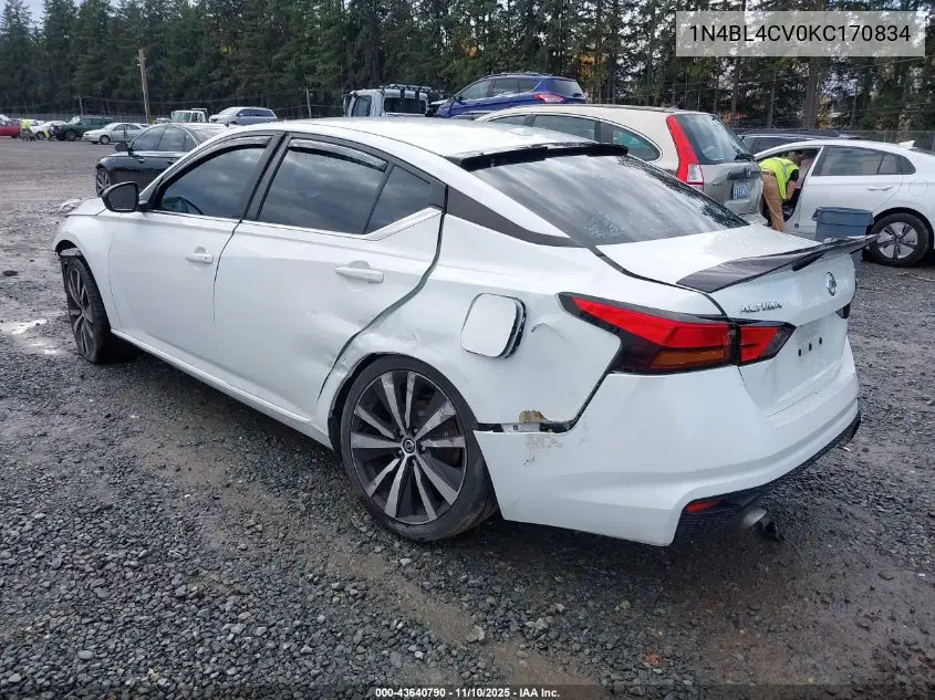 1N4BL4CV0KC170834 2019 Nissan Altima 2.5 Sr