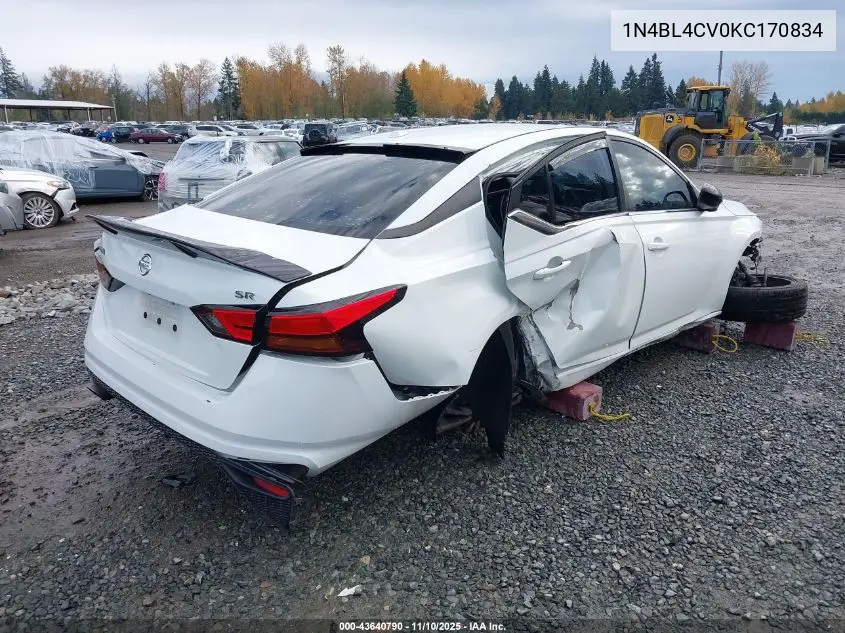 1N4BL4CV0KC170834 2019 Nissan Altima 2.5 Sr