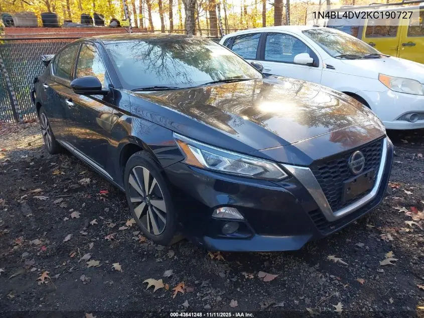 1N4BL4DV2KC190727 2019 Nissan Altima 2.5 Sv