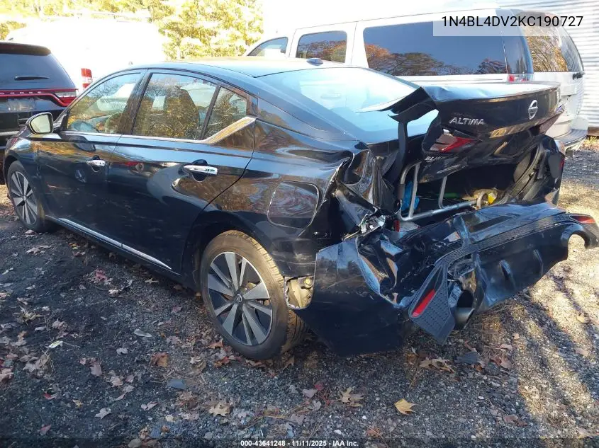 1N4BL4DV2KC190727 2019 Nissan Altima 2.5 Sv