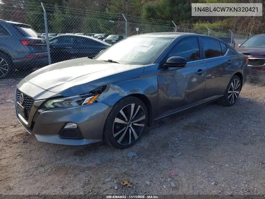 1N4BL4CW7KN320421 2019 Nissan Altima 2.5 Sr