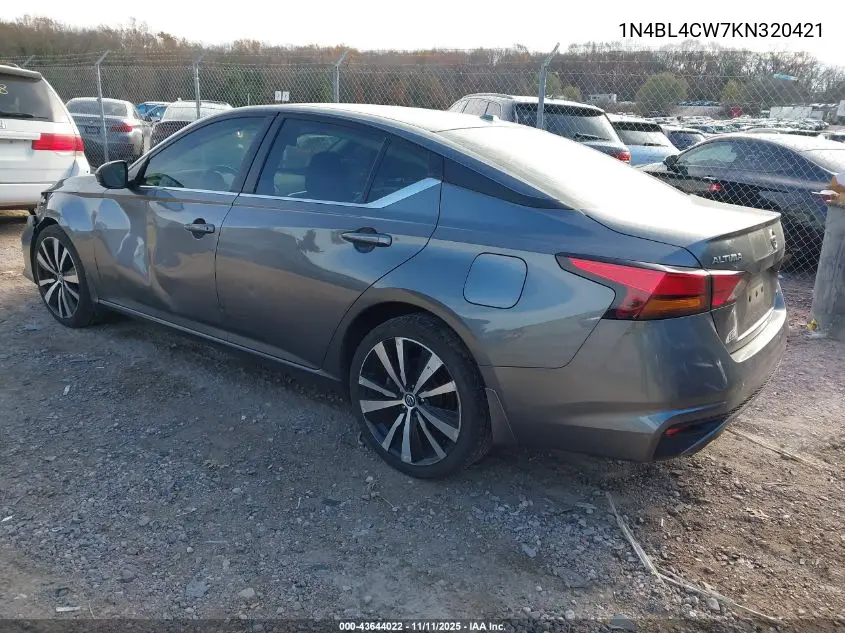 1N4BL4CW7KN320421 2019 Nissan Altima 2.5 Sr