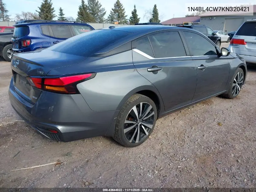 1N4BL4CW7KN320421 2019 Nissan Altima 2.5 Sr