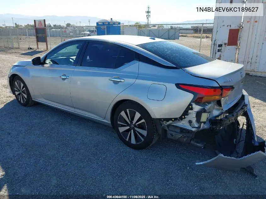 1N4BL4EV6KC189627 2019 Nissan Altima 2.5 Sl