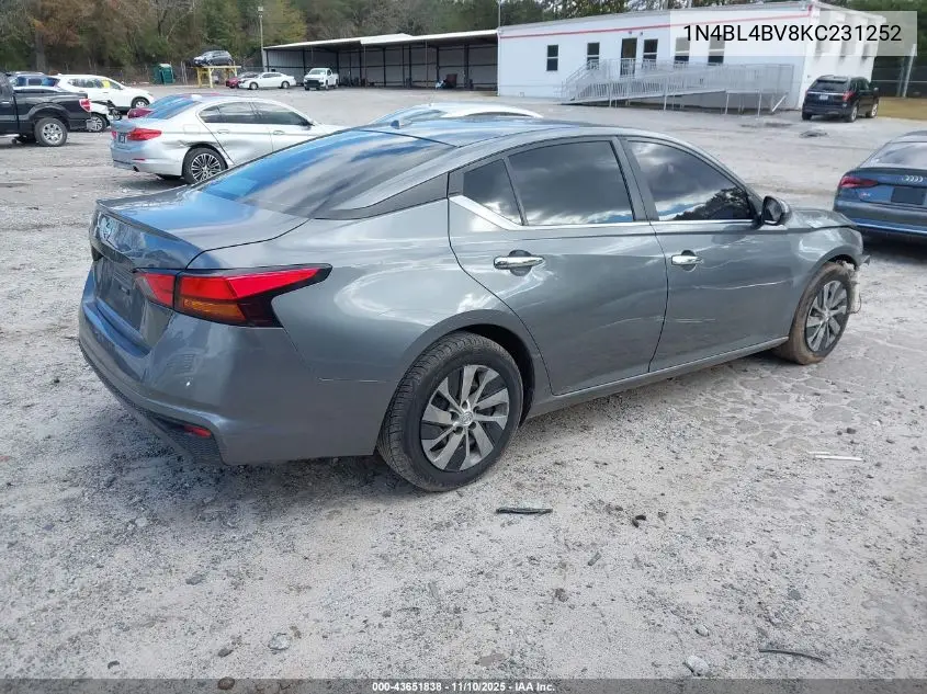 1N4BL4BV8KC231252 2019 Nissan Altima 2.5 S