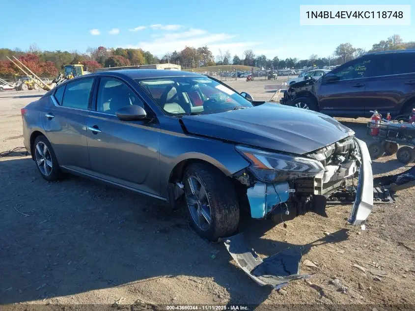 1N4BL4EV4KC118748 2019 Nissan Altima 2.5 Sl