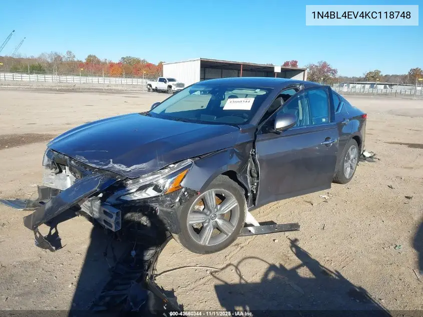 1N4BL4EV4KC118748 2019 Nissan Altima 2.5 Sl