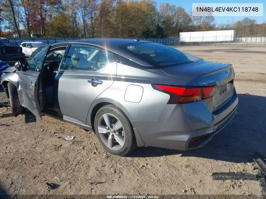 1N4BL4EV4KC118748 2019 Nissan Altima 2.5 Sl