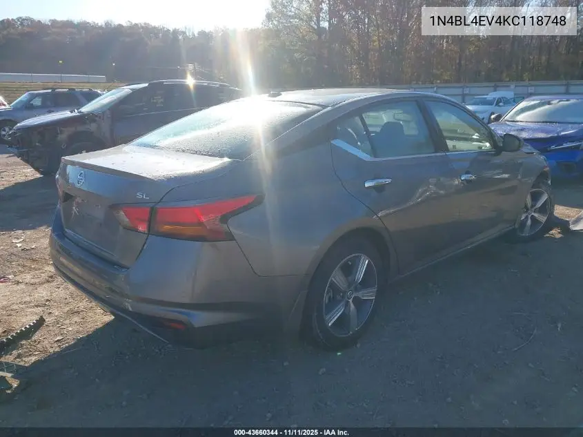 1N4BL4EV4KC118748 2019 Nissan Altima 2.5 Sl