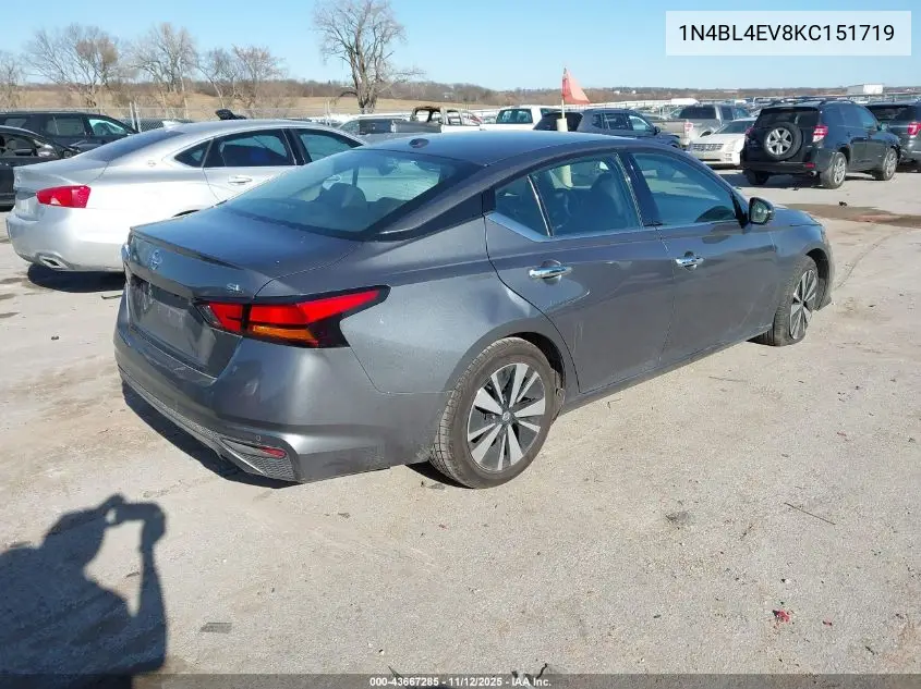 1N4BL4EV8KC151719 2019 Nissan Altima 2.5 Sl