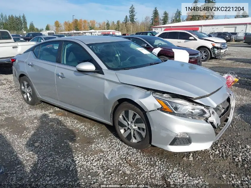 1N4BL4BV2KC221204 2019 Nissan Altima 2.5 S